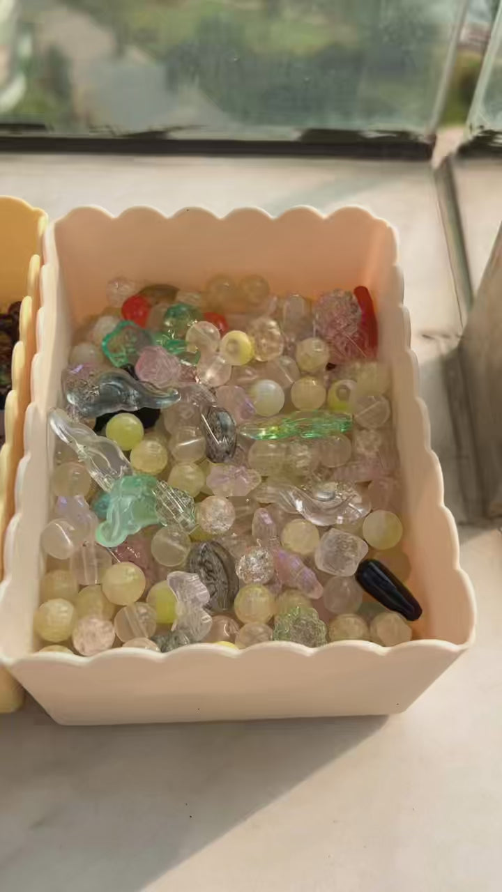 Magical 8 Theme Glaze Beads ✨ Cat, Pumpkin & Rainbow Sparkle Beads for DIY K-Pop & Witchy Jewelry Making